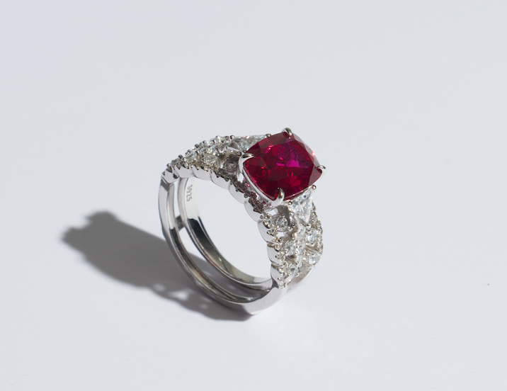 Ruby ring Two-in-one ring 01