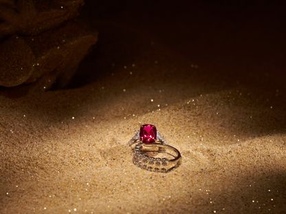 Ruby ring Two-in-one ring 01